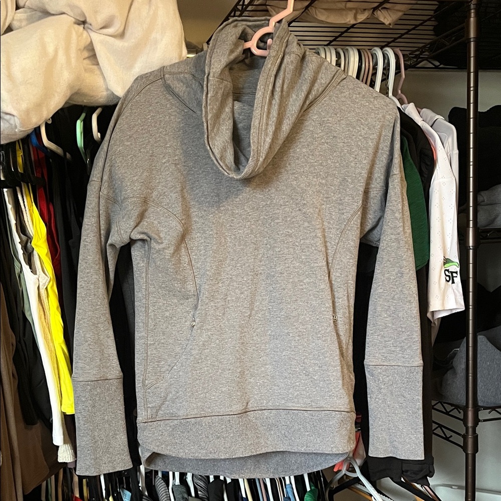 Gray Cowl Neck Lululemon Sweatshirt